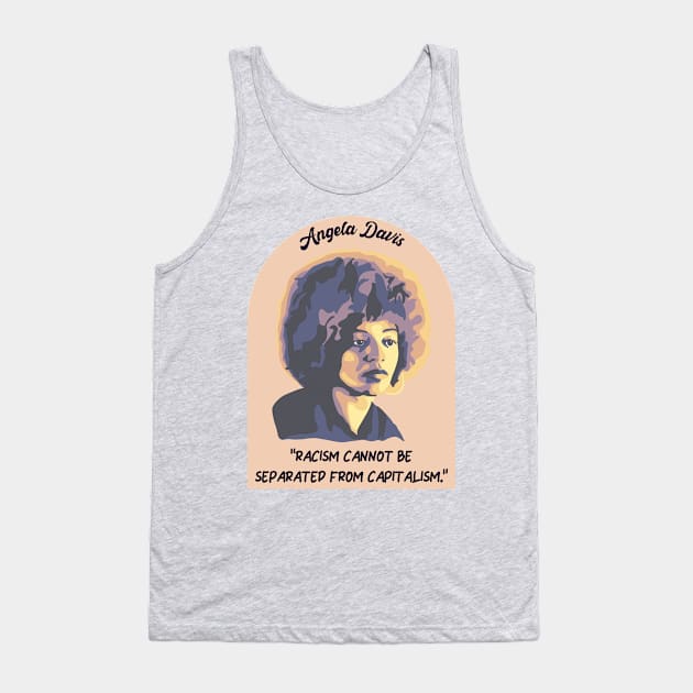 Angela Davis Portrait and Quote Tank Top by Slightly Unhinged